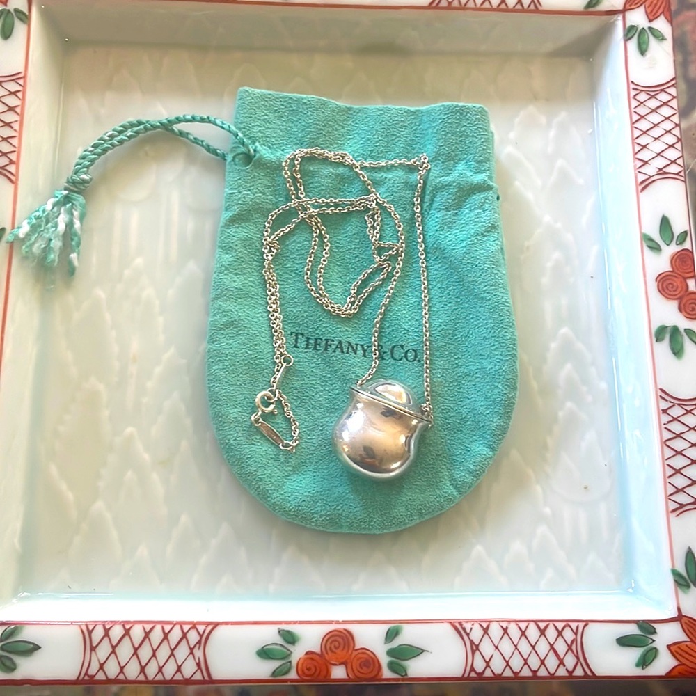 Elsa Peretti for Tiffany Sterling Inro Bottle Necklace